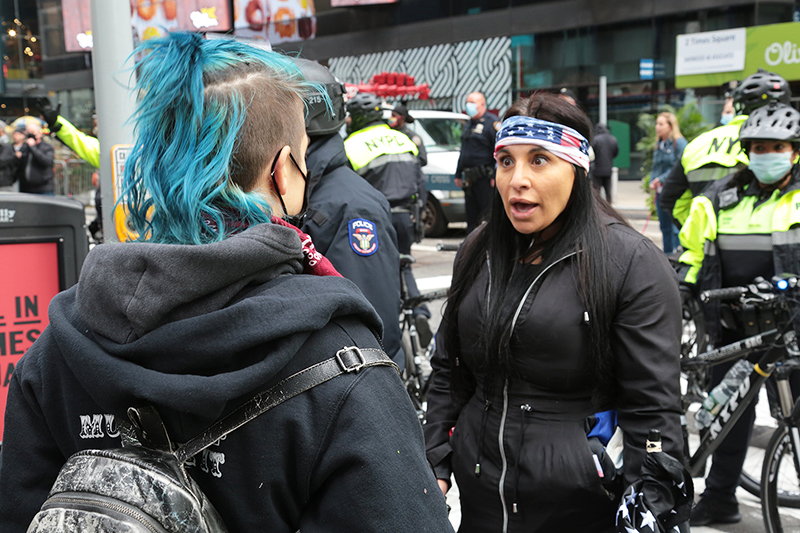 Trump Rally and Protest : Times Square : New York :  Events : Photo Projects :  Richard Moore Photography : Photographer : 